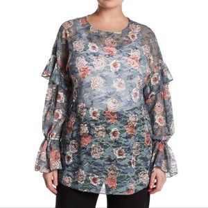 Melrose and Market floral lace top